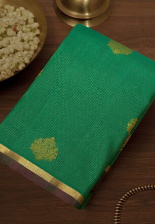 Green Pure Silk Woven Kanjivaram Saree